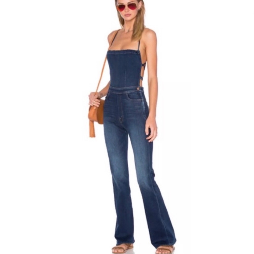 Mother The Tie Back Jumpsuit in Power Play‎ Size 26